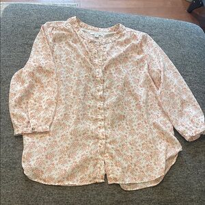 Floral Button-Up Blouse